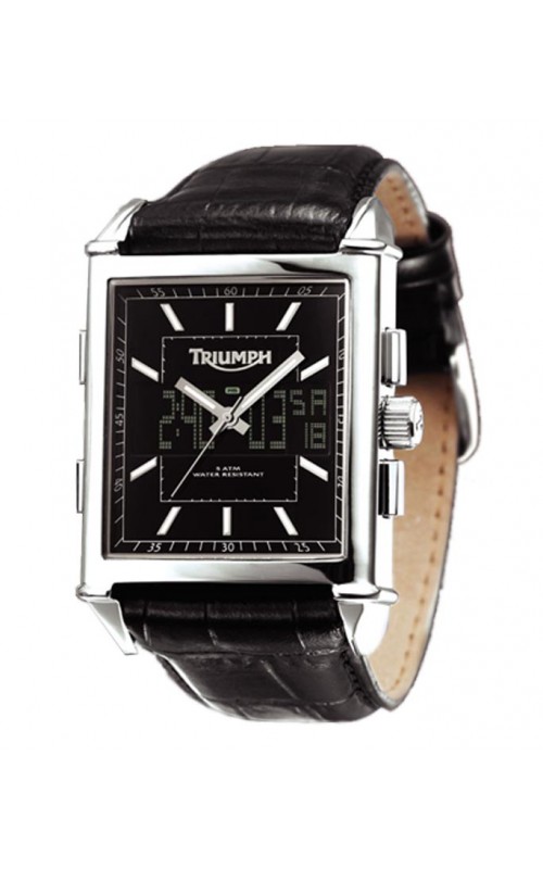 Ρολόι Χειρός TRIUMPH 3023-01 Black Leather Strap